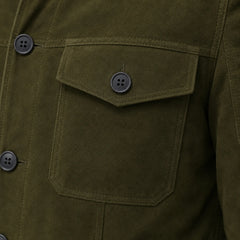 Men's suede leather jacket back – RXD Leather