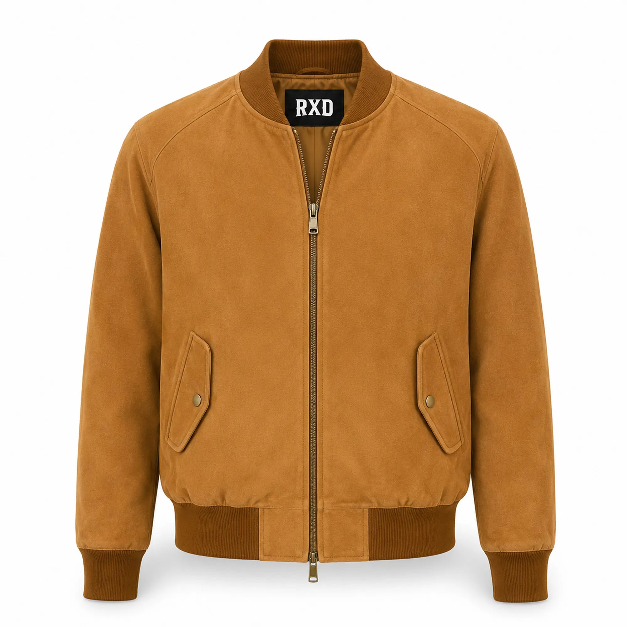 Men's tan goat suede leather Harrington jacket – RXD Leather