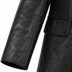 Men's Vegan Leather Double Breasted Blazer Suit Jacket Black Faux Mens - RXD Leather 00224