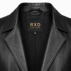 Men's black vegan leather blazer styled – RXD Leather