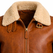 Women's brown aviator bomber jacket styled – RXD Leather