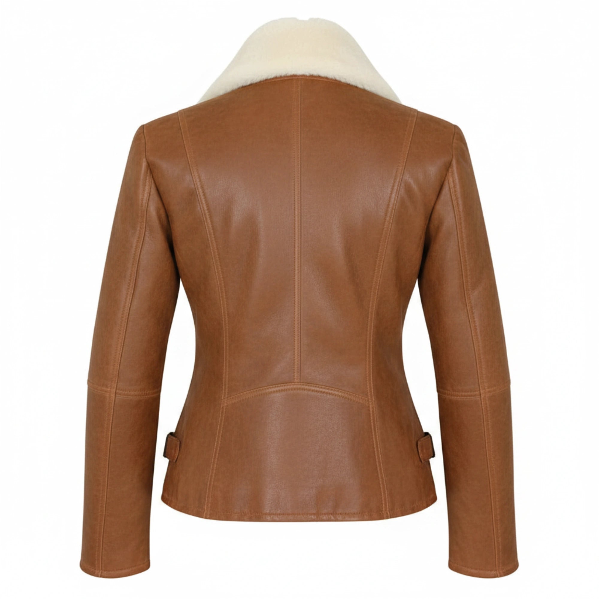 Women’s Sheepskin Aviator Flying Leather Jacket Warm Winter Casual Fit - RXD Leather 00435