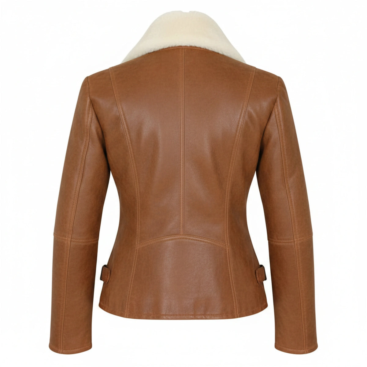 Women's shearling flying jacket with off-centre zip – RXD Leather