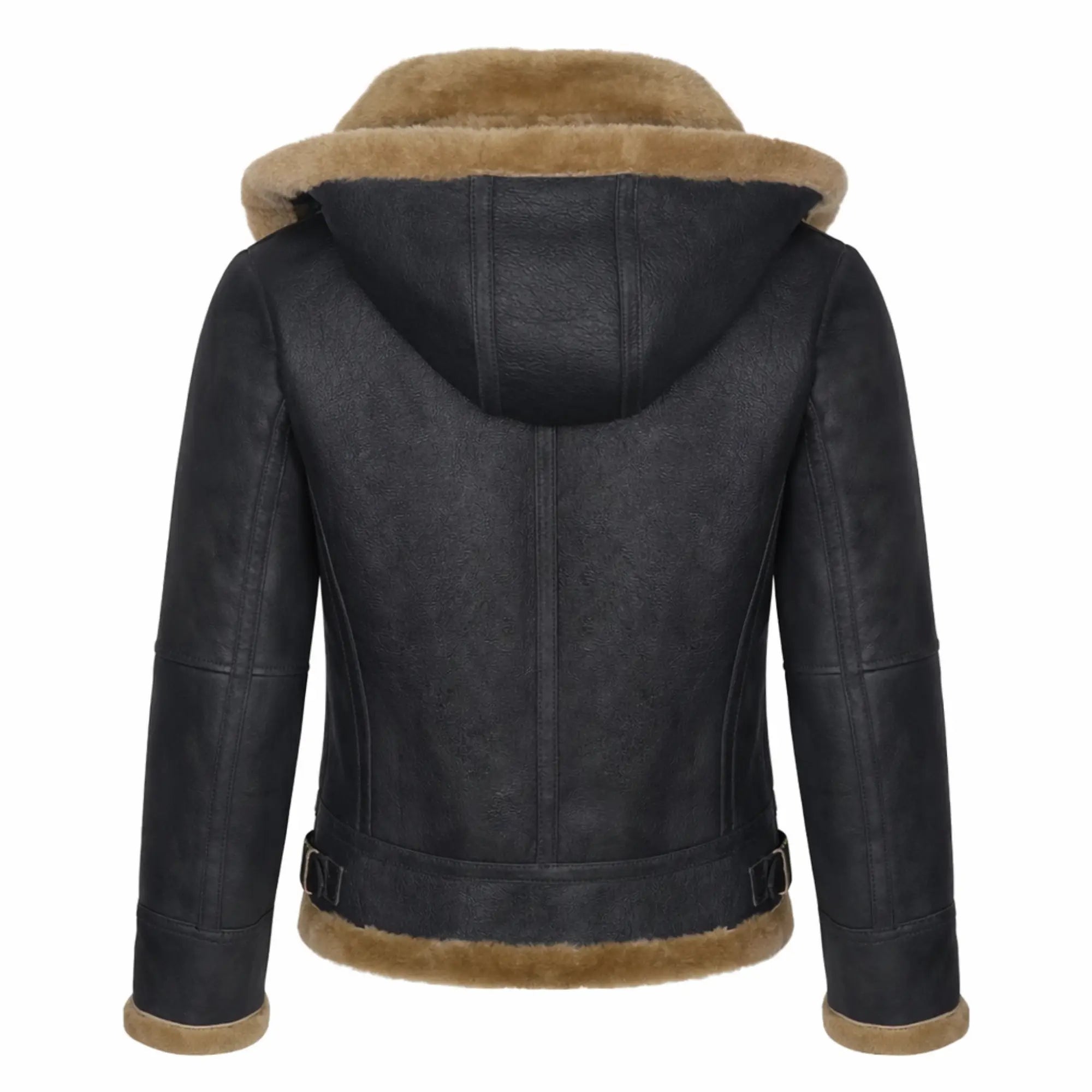 Womens Aviator Leather Jacket Warm Winter Casual Stylish Coat Outfits - RXD Leather 0014 
