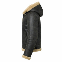 Womens Aviator Leather Jacket Warm Winter Casual Stylish Coat Outfits - RXD Leather 0014 