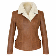 Women's sheepskin aviator flying leather jacket – RXD Leather