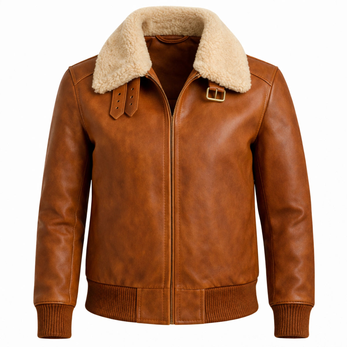 Women Brown Cowhide Leather Bomber Aviator Jacket Winter Style - RXD Leather 00436
