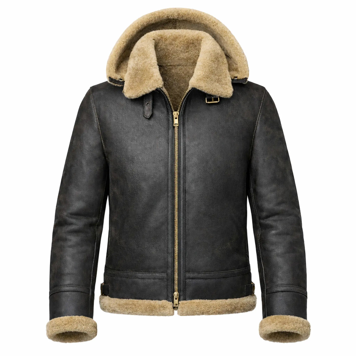 Womens Aviator Leather Jacket Warm Winter Casual Stylish Coat Outfits - RXD Leather 0014 