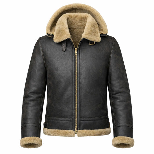 Womens Aviator Leather Jacket Warm Winter Casual Stylish Coat Outfits - RXD Leather 0014  2000