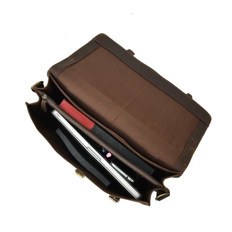 Brown vintage leather messenger bag – RXD Leather