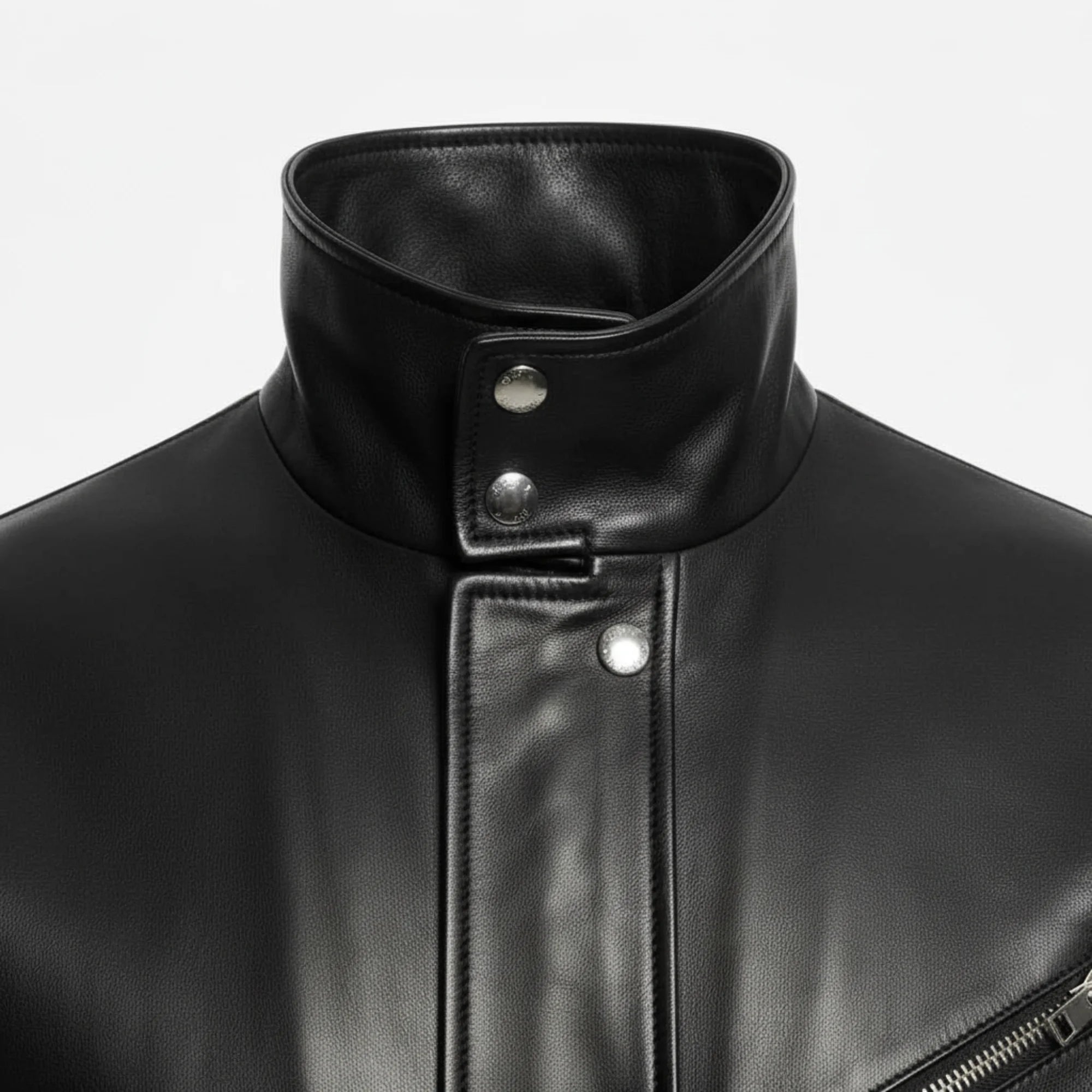 Women's black leather blouson jacket styled – RXD Leather