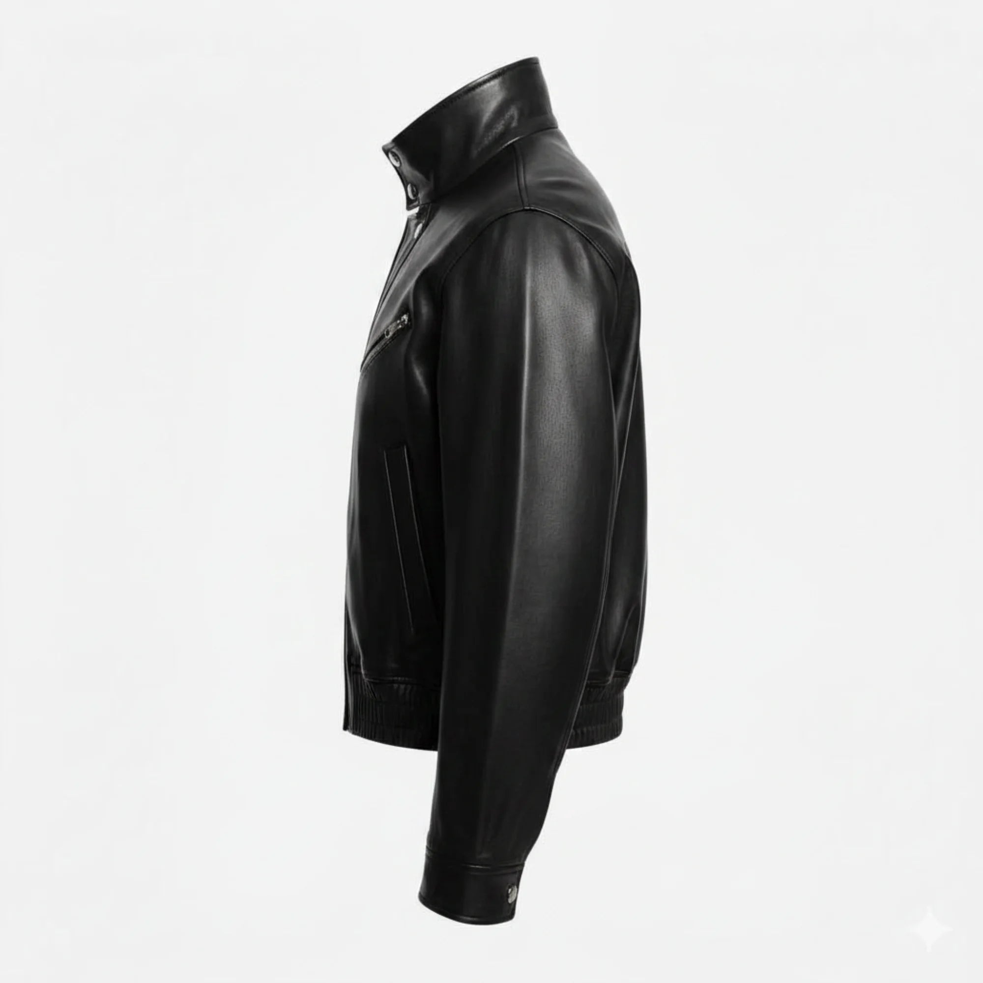 Women's black leather bomber blouson jacket – RXD Leather