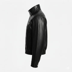 Women's black leather bomber blouson jacket – RXD Leather