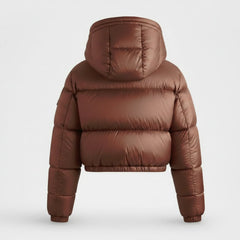 Women Chocolate Down Puffer Jacket Oversized Winter Streetwear - RXD Leather 00341 