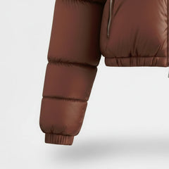 Women Chocolate Down Puffer Jacket Oversized Winter Streetwear - RXD Leather 00341 