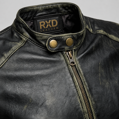 Women's black cafe racer jacket styled – RXD Leather