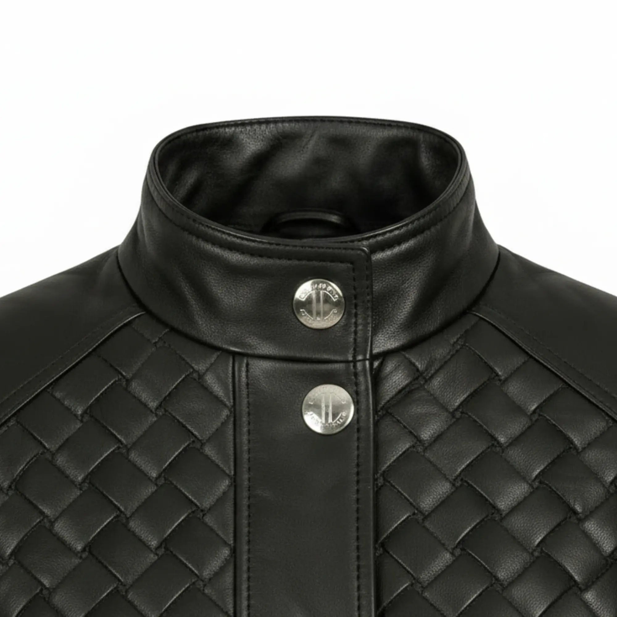 Women's black quilted leather jacket styled – RXD Leather