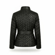 Women's slim fit quilted leather jacket – RXD Leather