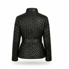 Women's slim fit quilted leather jacket – RXD Leather