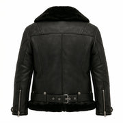 Women's black real leather aviator jacket – RXD Leather