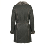 Women's black sheepskin winter coat – RXD Leather