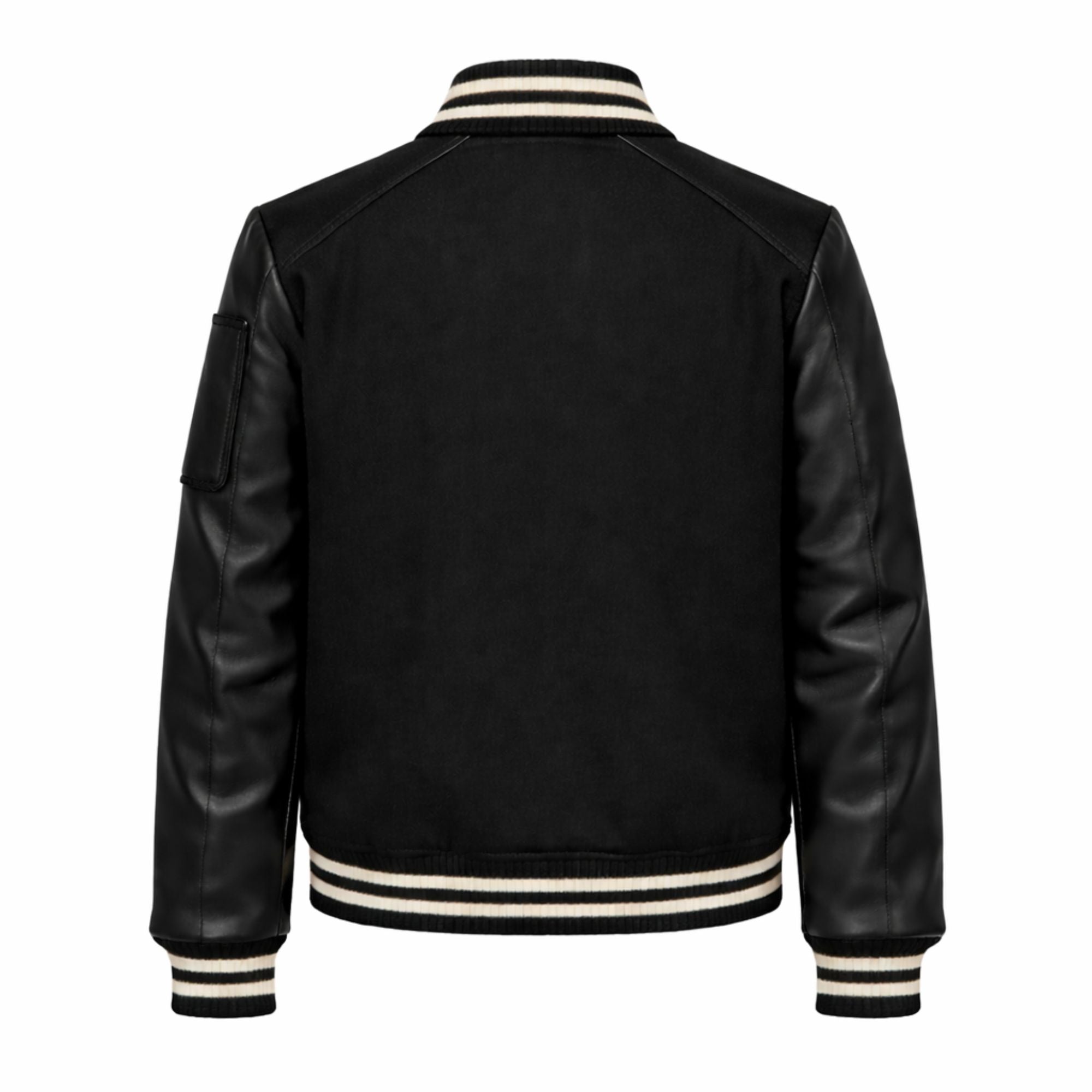 Women's black letterman varsity jacket – RXD Leather