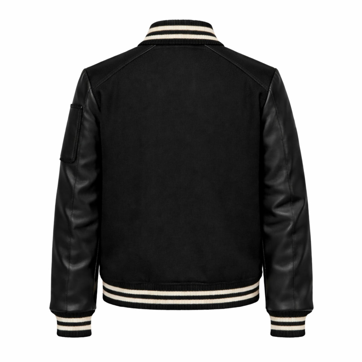 Women's black letterman varsity jacket – RXD Leather