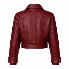 Women's cropped vintage distressed leather jacket – RXD Leather
