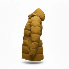 Women's brown water-resistant winter puffer – RXD Leather