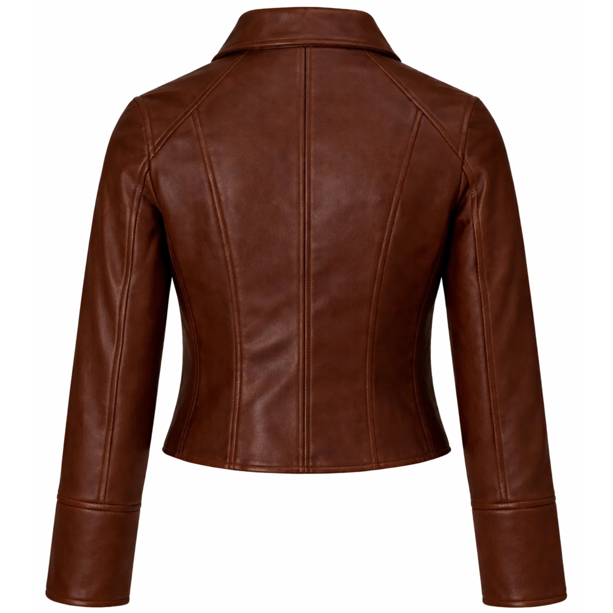Women's slim fit brown biker jacket – RXD Leather