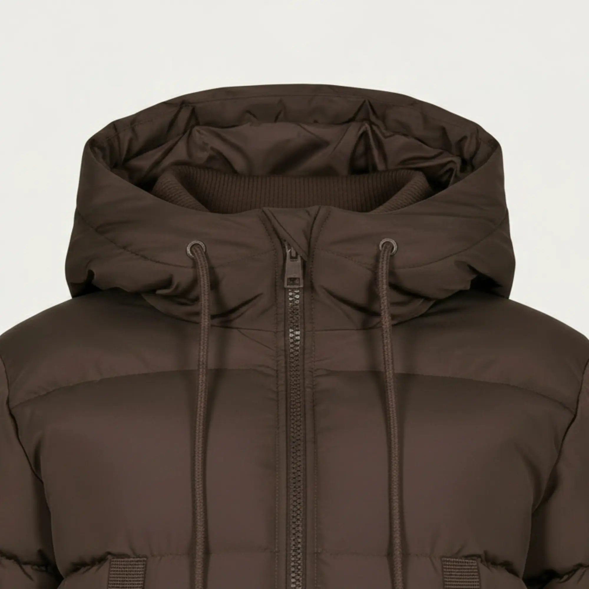 Women's brown cropped puffer jacket styled – RXD Leather