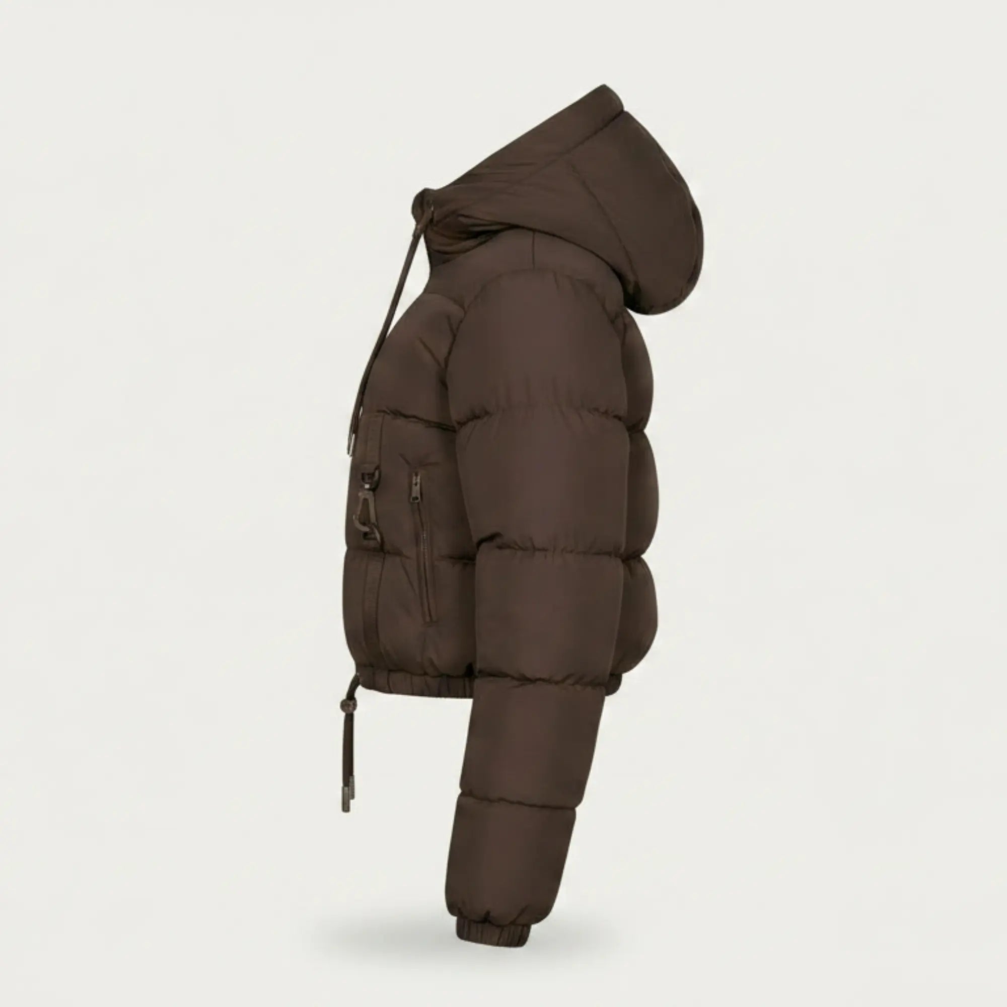 Women's brown lightweight winter puffer coat – RXD Leather
