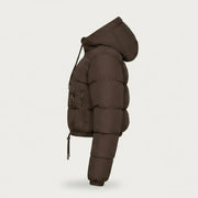 Women's brown lightweight winter puffer coat – RXD Leather