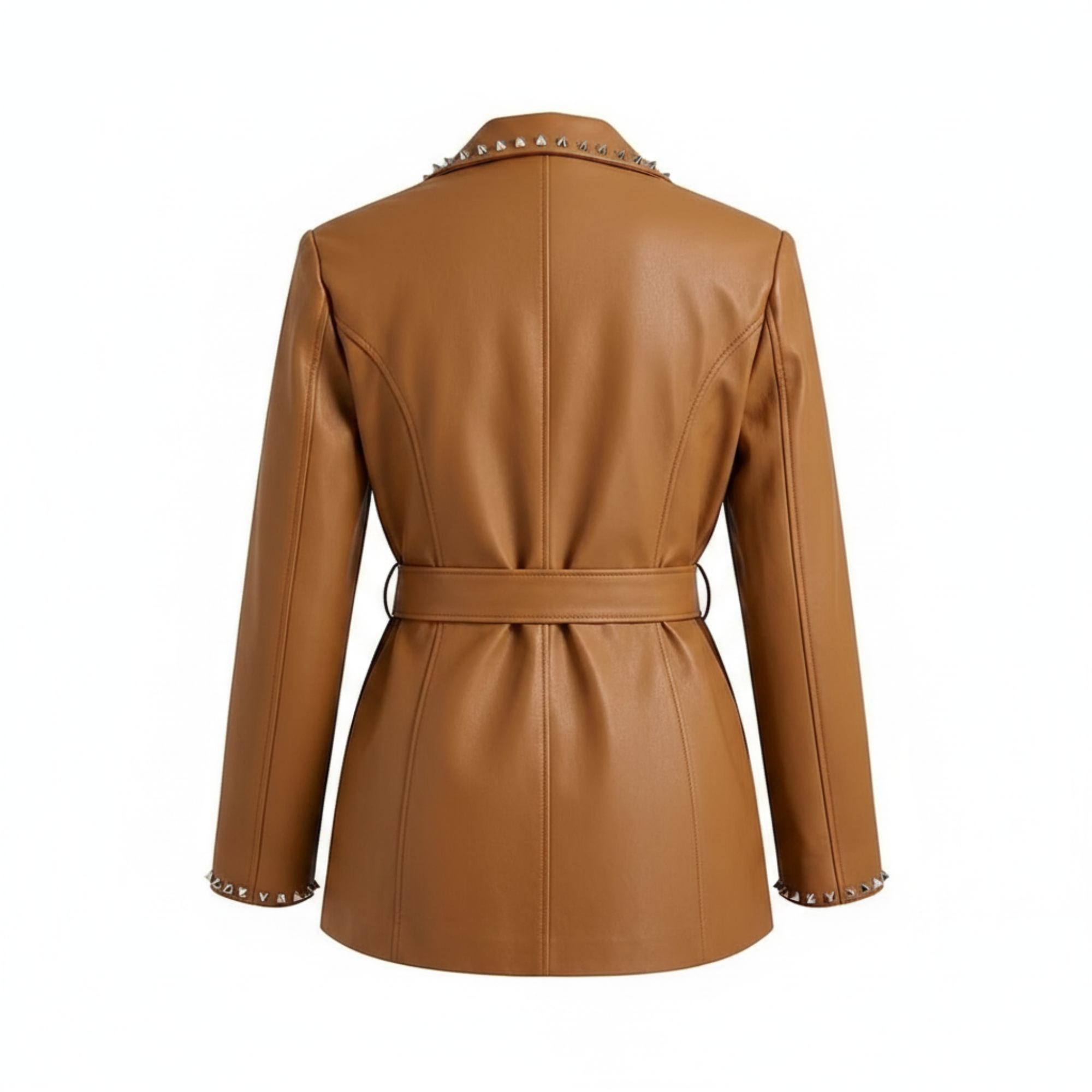 Women's tailored brown leather blazer – RXD Leather