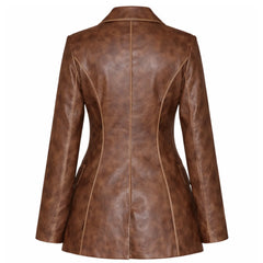 Women's tailored fit faux leather blazer – RXD Leather