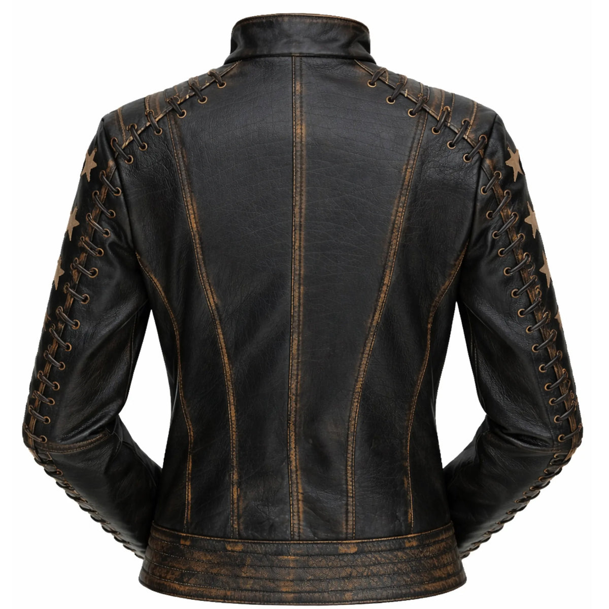 Women's slim fit distressed moto jacket – RXD Leather
