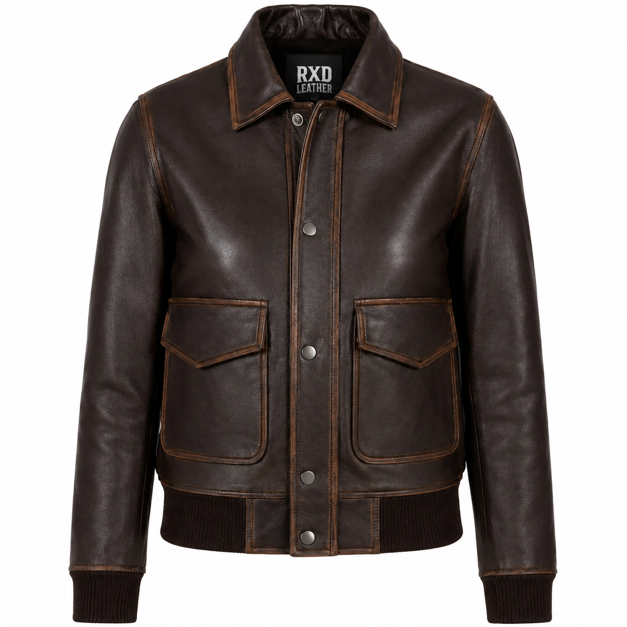 Women's goatskin leather A-2 bomber jacket – RXD Leather