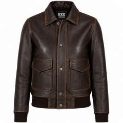 Women's goatskin leather A-2 bomber jacket – RXD Leather