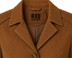 Women's Hazelnut Mock Suede Jacket Lightweight Casual Coat Style Wear- RXD Leather 00279