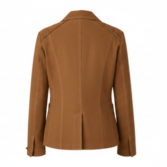 Women's Hazelnut Mock Suede Jacket Lightweight Casual Coat Style Wear- RXD Leather 00279