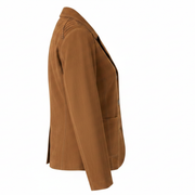 Women's Hazelnut Mock Suede Jacket Lightweight Casual Coat Style Wear- RXD Leather 00279
