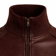 Women's leather flight jacket detail – RXD Leather