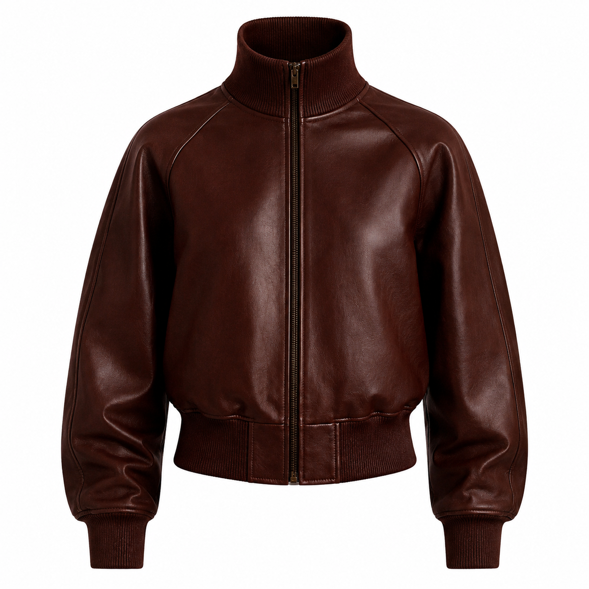 Women's leather flight jacket with rib-knit trim – RXD Leather