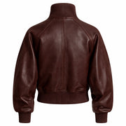 Women's relaxed fit leather bomber jacket – RXD Leather
