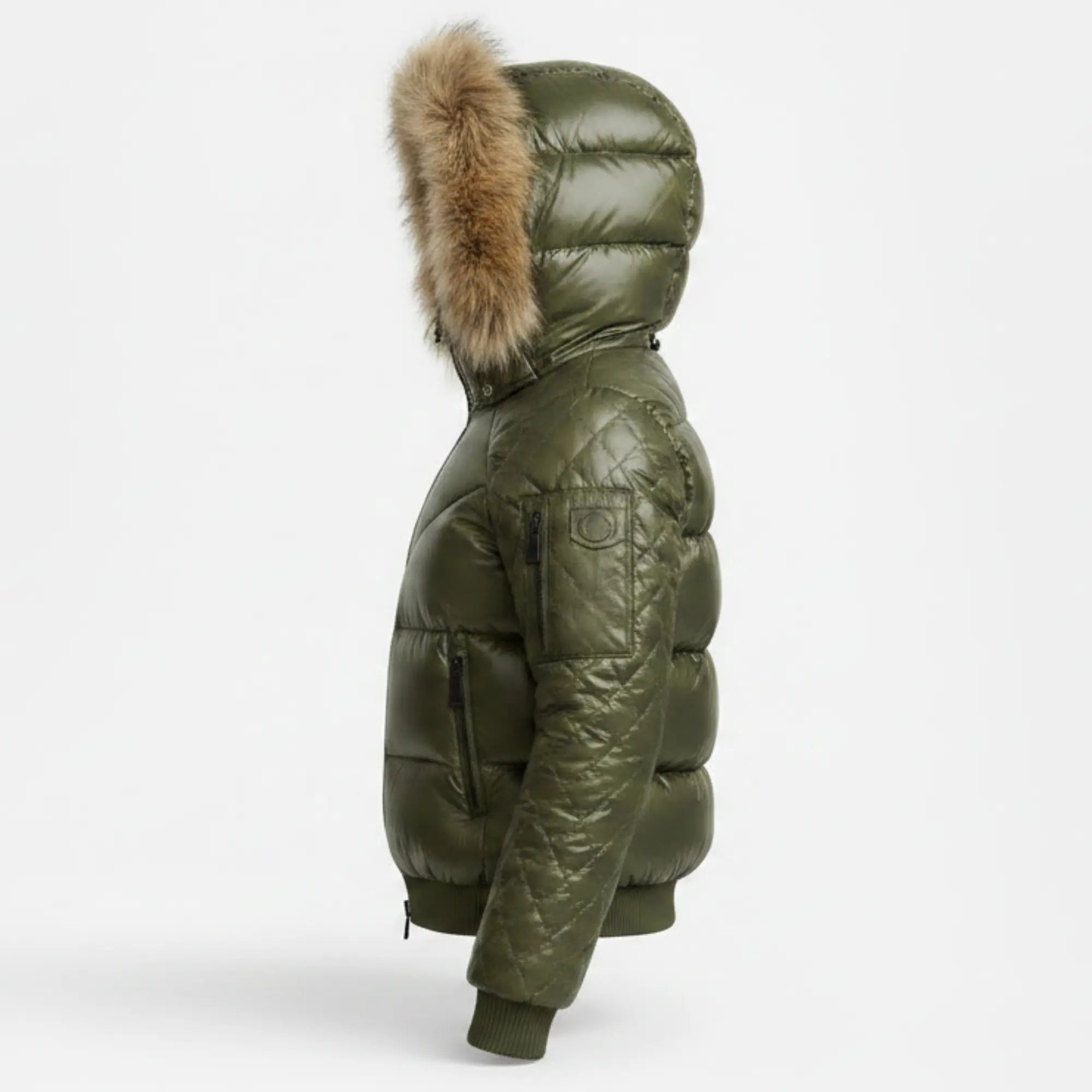 Women's waterproof olive winter ski jacket – RXD Leather