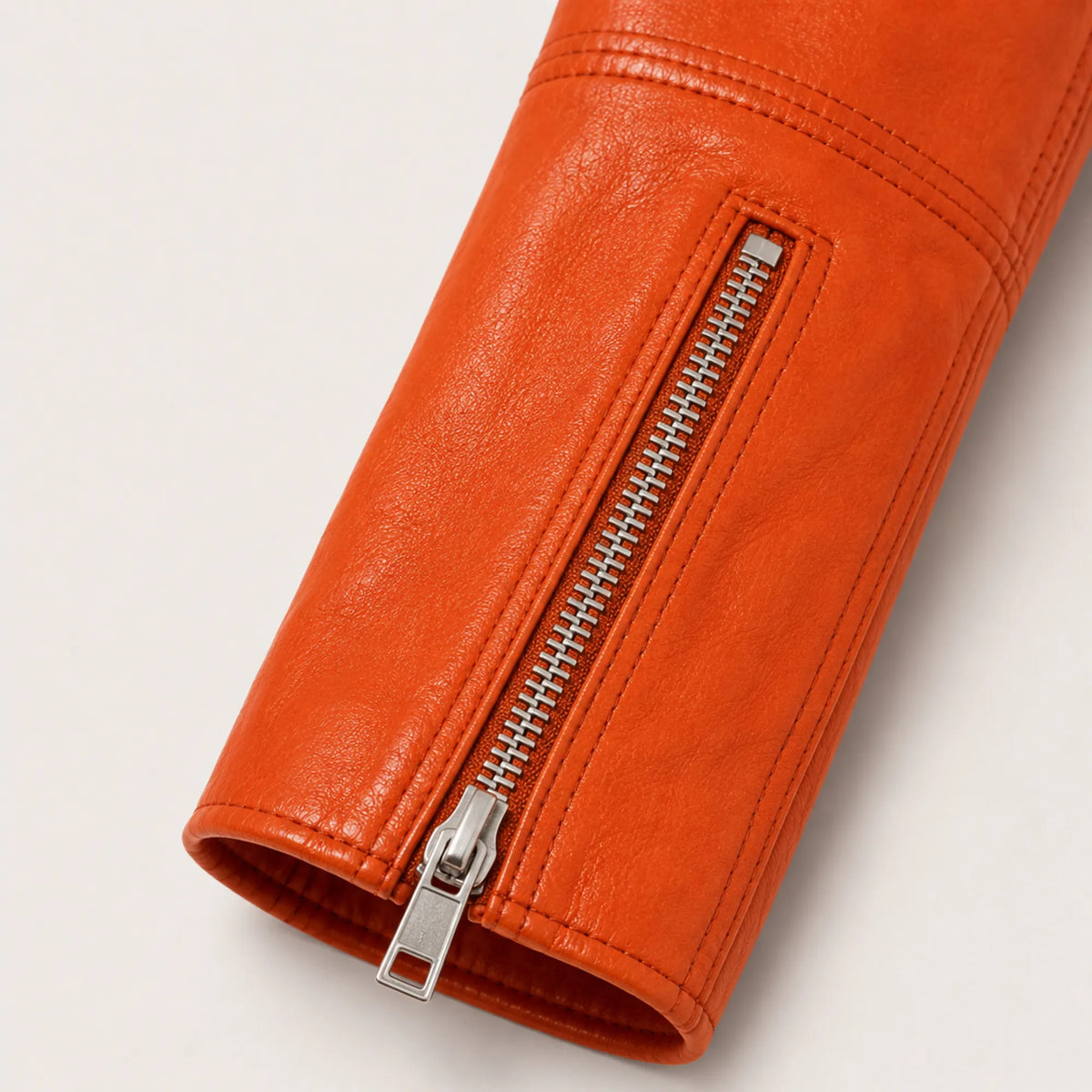 Women's supersoft orange leather jacket – RXD Leather