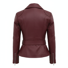 Women's long tailored leather blazer – RXD Leather