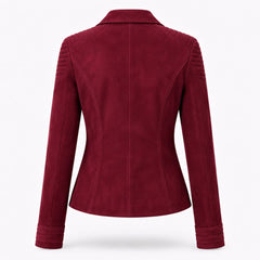 Women's single breasted suede blazer – RXD Leather
