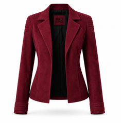 Women's suede tailored leather blazer – RXD Leather
