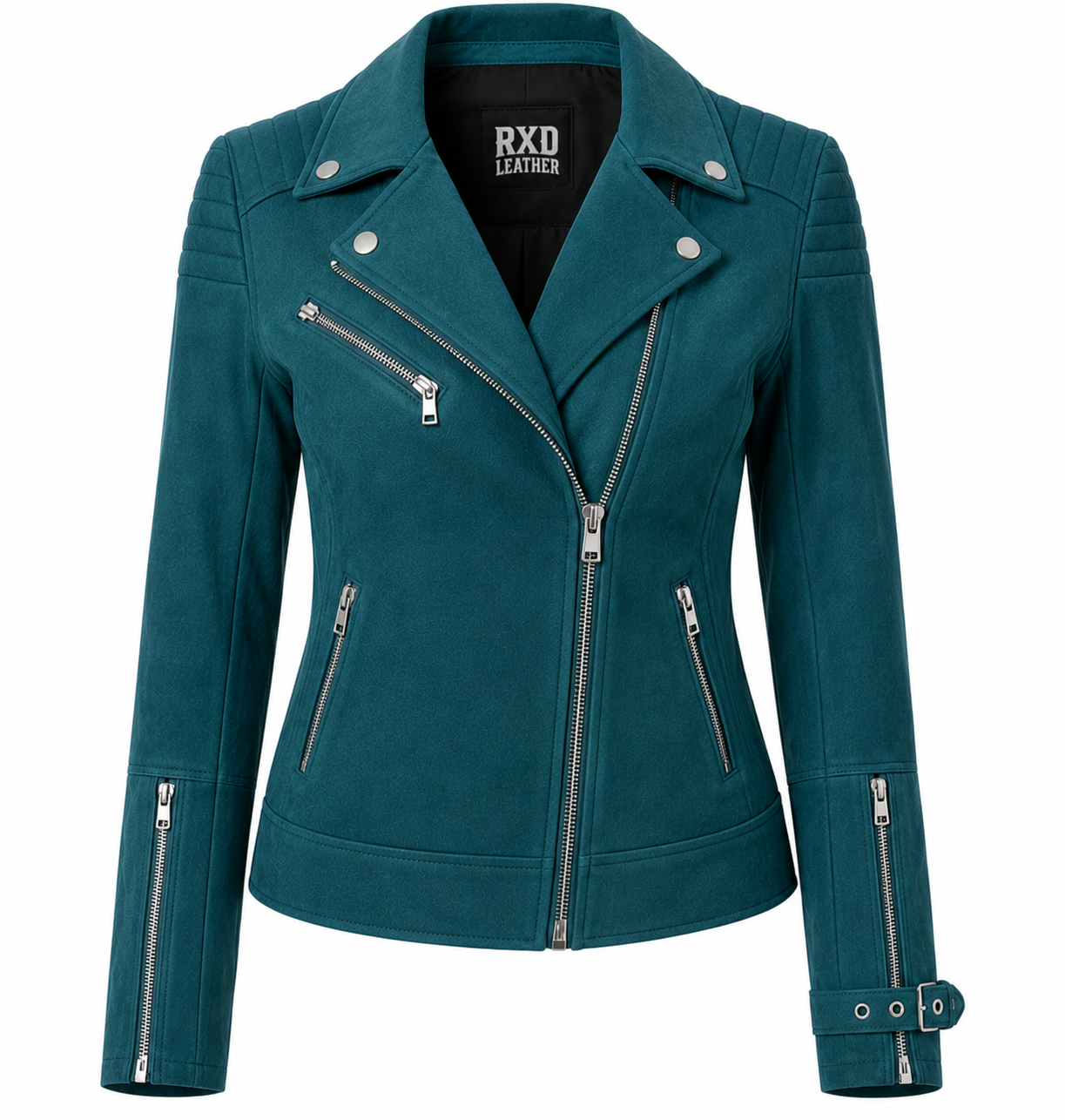 Women's supersoft leather biker jacket with quilted sleeves – RXD Leather